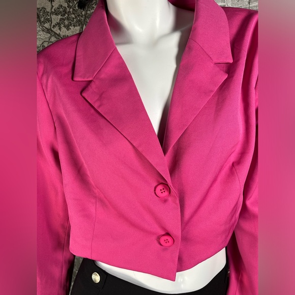 Pink Cropped Blazer - Picture 2 of 8